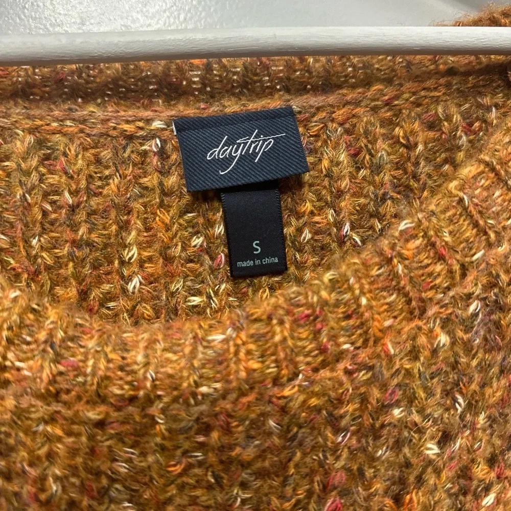 Daytrip Textured Knit Sweater in Rich Tan - Picture 2 of 2